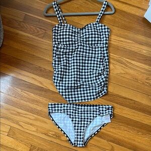 Black and White Gingham Bikini Swimwear